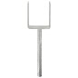vidaXL Anclajes de valla 6 uds acero galvanizado plateado 10x6x30 cm