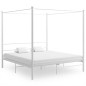 vidaXL Estructura de cama con dosel metal blanco 180x200 cm vidaXL Estructura de cama con dosel metal blanco 180x200 cm
