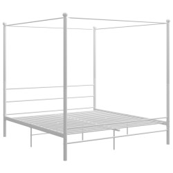 vidaXL Estructura de cama con dosel metal blanco 180x200 cm 