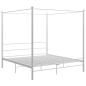 vidaXL Estructura de cama con dosel metal blanco 180x200 cm vidaXL Estructura de cama con dosel metal blanco 180x200 cm