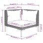 vidaXL Sofás de jardín 11 pzas y cojines ratán sintético gris oscuro vidaXL Sofás de jardín 11 pzas y cojines ratán sintético gris oscuro