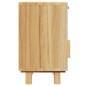 vidaXL Mesitas de noche 2 uds madera maciza pino marrón ratán natural