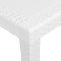 vidaXL Mesa de jardín de plástico aspecto ratán blanco 79x79x72 cm vidaXL Mesa de jardín de plástico aspecto ratán blanco 79x79x72 cm