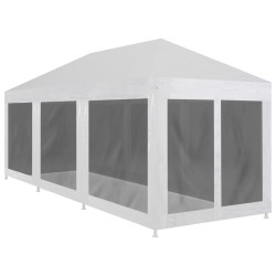 vidaXL Carpa de celebraciones con 8 paredes de malla 9x3 m