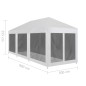 vidaXL Carpa de celebraciones con 8 paredes de malla 9x3 m vidaXL Carpa de celebraciones con 8 paredes de malla 9x3 m