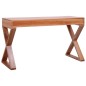 vidaXL Escritorio ordenador madera maciza caoba natural 115x47x77 cm vidaXL Escritorio ordenador madera maciza caoba natural 115x47x77 cm