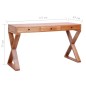 vidaXL Escritorio ordenador madera maciza caoba natural 115x47x77 cm vidaXL Escritorio ordenador madera maciza caoba natural 115x47x77 cm