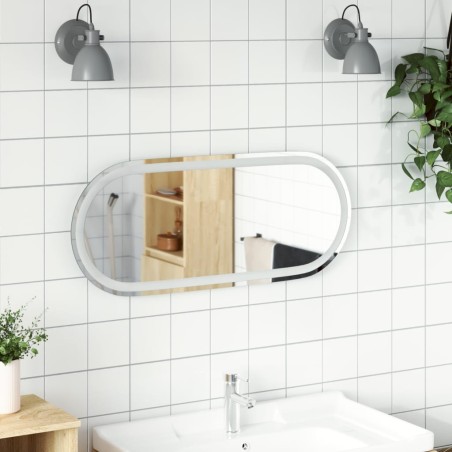 vidaXL Espejo de baño LED ovalado 80x35 cm
