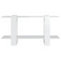 vidaXL Estantería madera contrachapada blanco brillante 100x30x51 cm