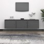 vidaXL Muebles para TV 3 piezas madera maciza de pino gris