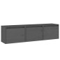 vidaXL Muebles para TV 3 piezas madera maciza de pino gris