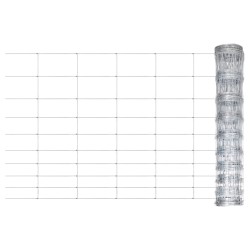 vidaXL Valla de jardín de acero galvanizado plateado 50x1,5 m