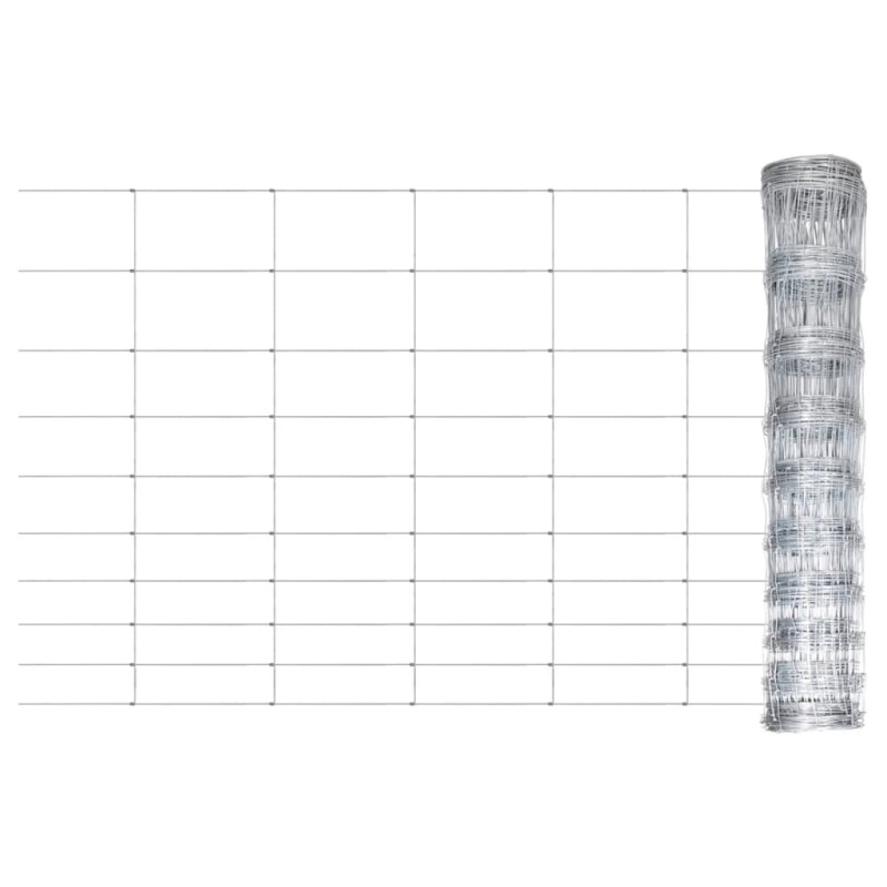 vidaXL Valla de jardín de acero galvanizado plateado 50x1,5 m vidaXL Valla de jardín de acero galvanizado plateado 50x1,5 m