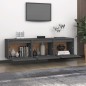 vidaXL Muebles para TV 3 piezas madera maciza de pino gris