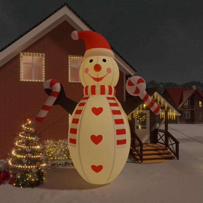 vidaXL Muñeco de nieve inflable de Navidad con LED 630 cm vidaXL Muñeco de nieve inflable de Navidad con LED 630 cm