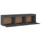 vidaXL Muebles para TV 3 piezas madera maciza de pino gris