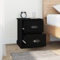 vidaXL Mesitas de noche 2 uds madera contrachapada negro 39x39x47,5 cm vidaXL Mesitas de noche 2 uds madera contrachapada negro 39x39x47,5 cm