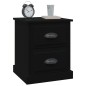 vidaXL Mesitas de noche 2 uds madera contrachapada negro 39x39x47,5 cm vidaXL Mesitas de noche 2 uds madera contrachapada negro 39x39x47,5 cm