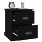 vidaXL Mesitas de noche 2 uds madera contrachapada negro 39x39x47,5 cm vidaXL Mesitas de noche 2 uds madera contrachapada negro 39x39x47,5 cm
