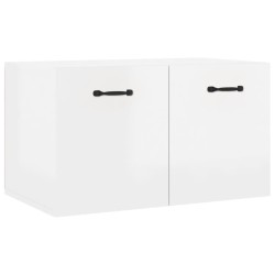 vidaXL Armario pared madera contrachapada blanco brillo 60x36,5x35 cm