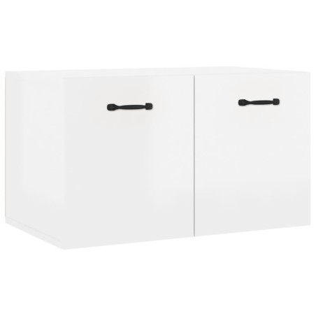 vidaXL Armario pared madera contrachapada blanco brillo 60x36,5x35 cm