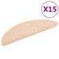 vidaXL Alfombrilla de escaleras 15 uds tela punzonada marrón 56x17x3cm vidaXL Alfombrilla de escaleras 15 uds tela punzonada marrón 56x17x3cm