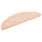 vidaXL Alfombrilla de escaleras 15 uds tela punzonada marrón 56x17x3cm vidaXL Alfombrilla de escaleras 15 uds tela punzonada marrón 56x17x3cm