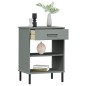 vidaXL Armario consola patas de metal madera maciza pino gris OSLO vidaXL Armario consola patas de metal madera maciza pino gris OSLO