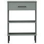 vidaXL Armario consola patas de metal madera maciza pino gris OSLO vidaXL Armario consola patas de metal madera maciza pino gris OSLO