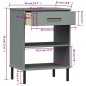 vidaXL Armario consola patas de metal madera maciza pino gris OSLO vidaXL Armario consola patas de metal madera maciza pino gris OSLO