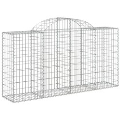 vidaXL Cesta gaviones forma arco hierro galvanizado 200x50x100/120 cm