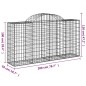 vidaXL Cesta gaviones forma arco hierro galvanizado 200x50x100/120 cm vidaXL Cesta gaviones forma arco hierro galvanizado 200x50x100/120 cm
