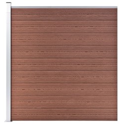 vidaXL Valla de jardín de WPC marrón 175x186 cm