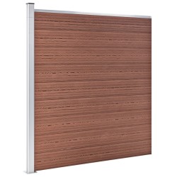 vidaXL Valla de jardín de WPC marrón 175x186 cm