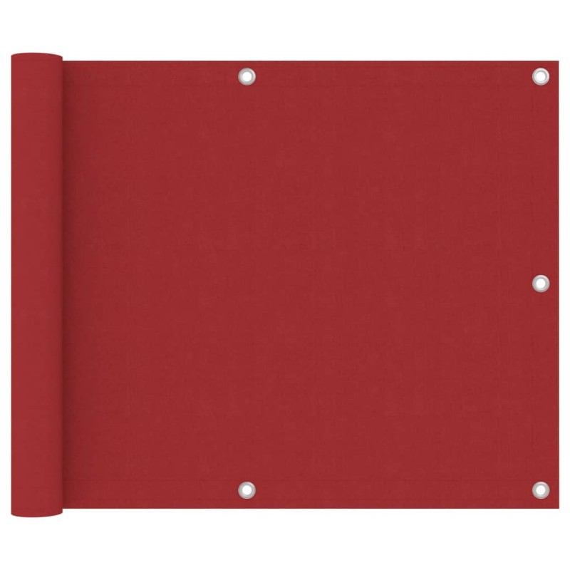 vidaXL Toldo para balcón tela oxford rojo 75x500 cm