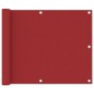 vidaXL Toldo para balcón tela oxford rojo 75x500 cm