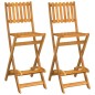 vidaXL Taburetes altos de jardín plegables 2 uds madera maciza acacia vidaXL Taburetes altos de jardín plegables 2 uds madera maciza acacia