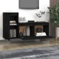 vidaXL Muebles para TV 2 piezas madera maciza de pino negro