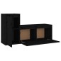 vidaXL Muebles para TV 2 piezas madera maciza de pino negro