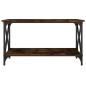 vidaXL Mesa de centro madera y hierro roble ahumado 80x45x45 cm vidaXL Mesa de centro madera y hierro roble ahumado 80x45x45 cm