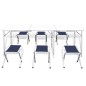 vidaXL Mesa de camping plegable ajustable con 6 taburetes 180x60 cm vidaXL Mesa de camping plegable ajustable con 6 taburetes 180x60 cm
