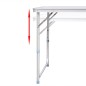 vidaXL Mesa de camping plegable ajustable con 6 taburetes 180x60 cm vidaXL Mesa de camping plegable ajustable con 6 taburetes 180x60 cm