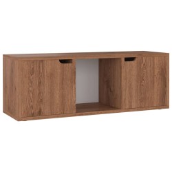 vidaXL Mueble TV madera de ingeniería marrón roble 88,5x27,5x30,5 cm