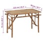 vidaXL Mesa plegable de jardín de bambú 115x50x75 cm vidaXL Mesa plegable de jardín de bambú 115x50x75 cm