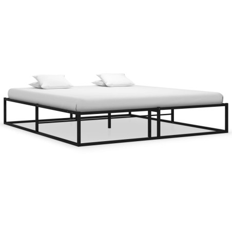 vidaXL Estructura de cama de metal negra 180x200 cm