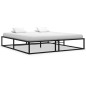 vidaXL Estructura de cama de metal negra 180x200 cm