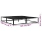 vidaXL Estructura de cama de metal negra 180x200 cm