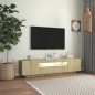 vidaXL Mueble de TV con luces LED roble Sonoma 160x35x40 cm vidaXL Mueble de TV con luces LED roble Sonoma 160x35x40 cm