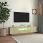 vidaXL Mueble de TV con luces LED roble Sonoma 160x35x40 cm vidaXL Mueble de TV con luces LED roble Sonoma 160x35x40 cm
