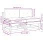 vidaXL Sofás centrales con cojines 2 uds madera maciza de pino vidaXL Sofás centrales con cojines 2 uds madera maciza de pino